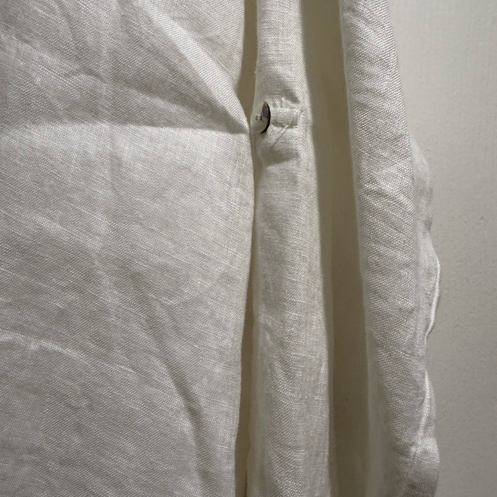 Classic White 100% Linen Women’s Shirt - Picture 4 of 4